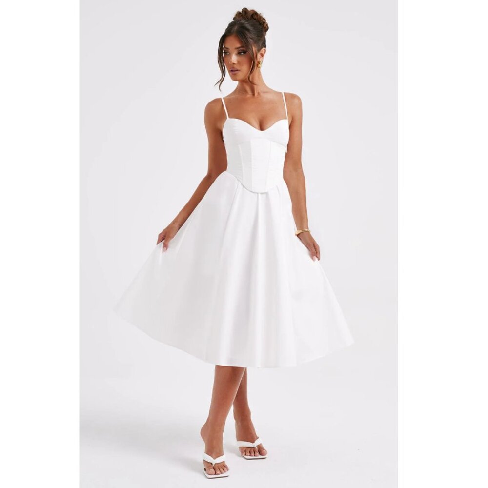 Lulus Mariella Midi Bridal Dress in Ivory